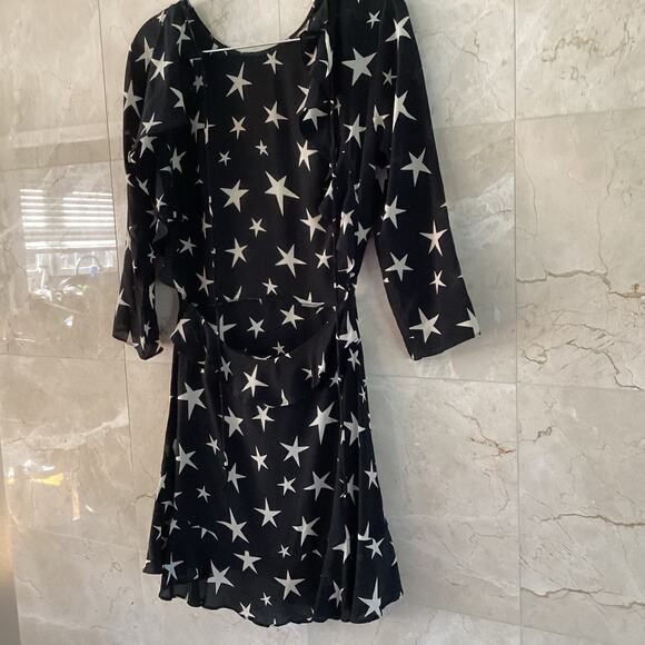 REALISATION PAR Goldie StarStruck Mini Dress XS Black Silk Ruffle Party - Picture 15 of 16